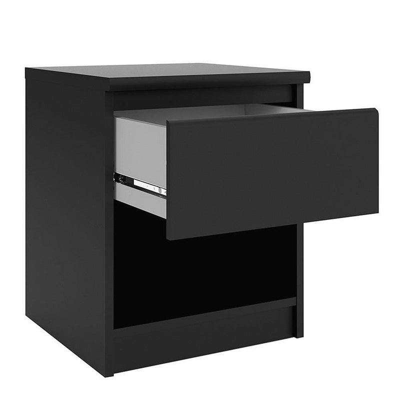 Naia Bedside - 1 Drawer 1 Shelf in Black Matt