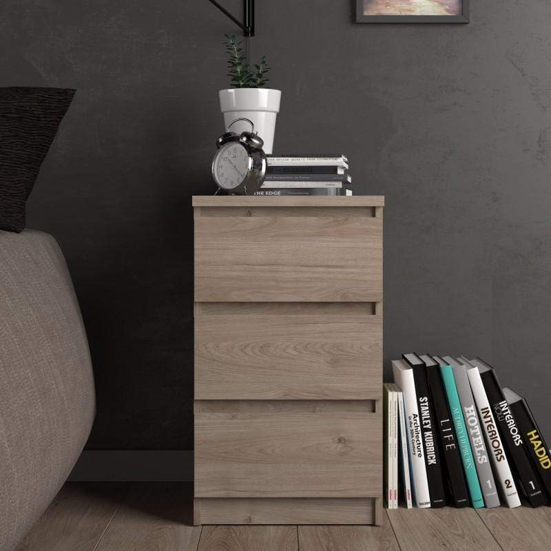 Naia Bedside 3 Drawers in Jackson Hickory Oak