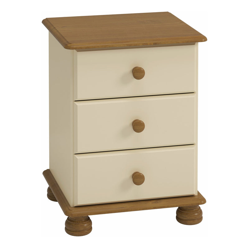 Richmond 3 Drw Bedside Cream & Pine