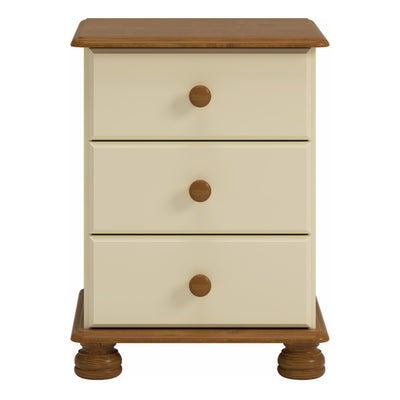 Richmond 3 Drw Bedside Cream & Pine