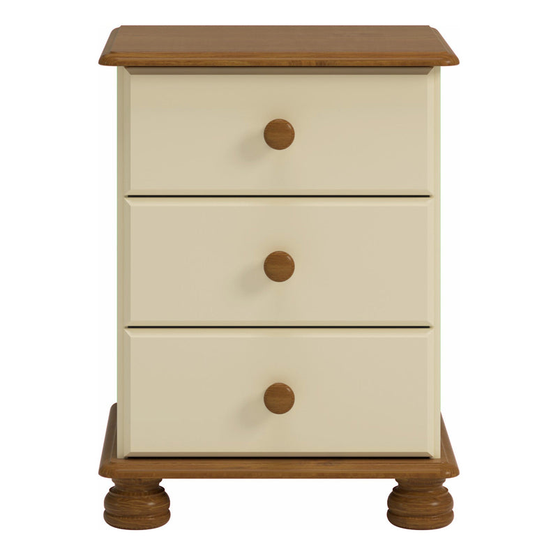 Richmond 3 Drw Bedside Cream & Pine