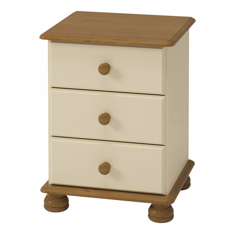 Richmond 3 Drw Bedside Cream & Pine