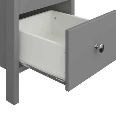 Tromso 3 Drawer Bedside Grey