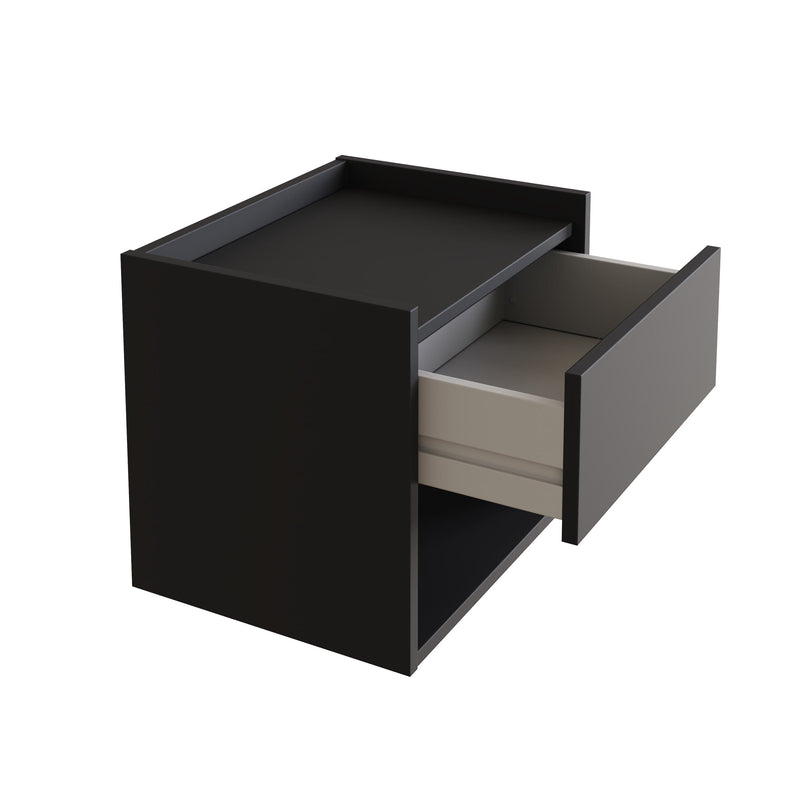 Harmony Wall Mounted Pair Of Bedside Tables Anthracite - GFW