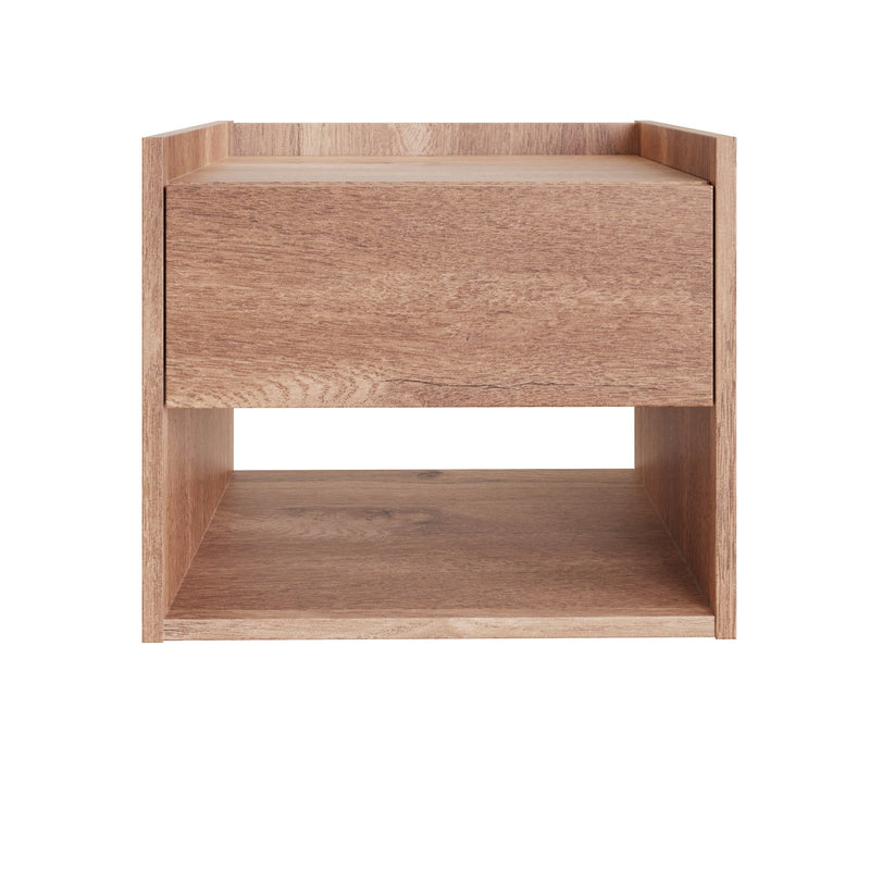 Harmony Wall Mounted Pair Of Bedside Tables Oak - GFW