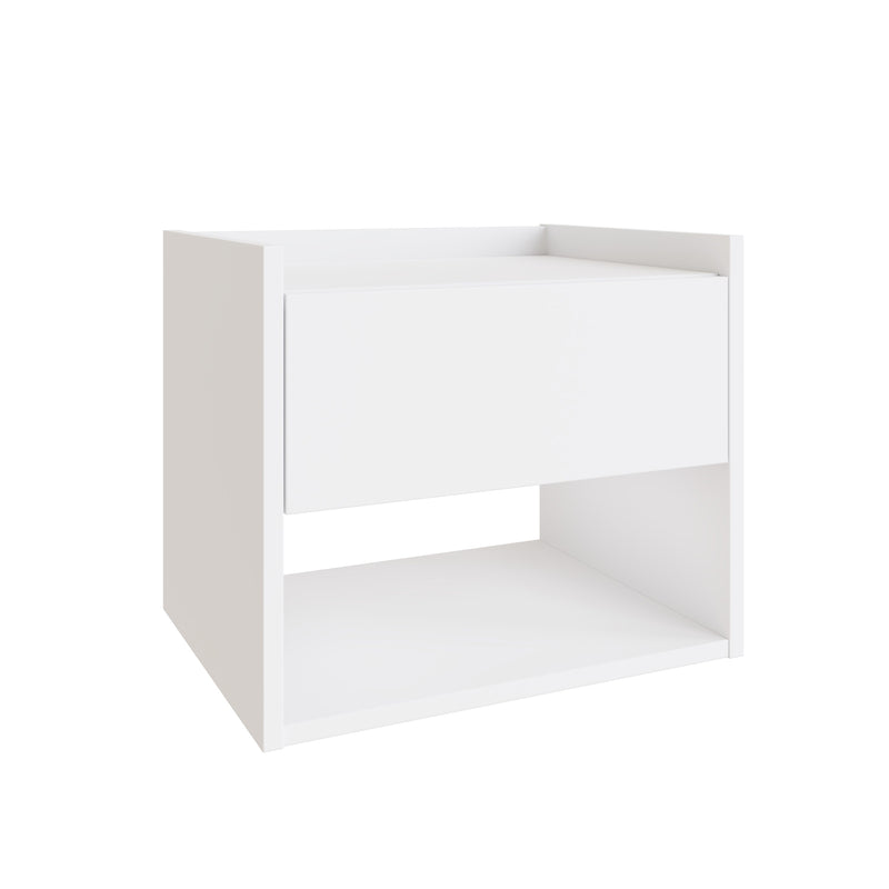 Harmony Wall Mounted Pair Of Bedside Tables White - GFW