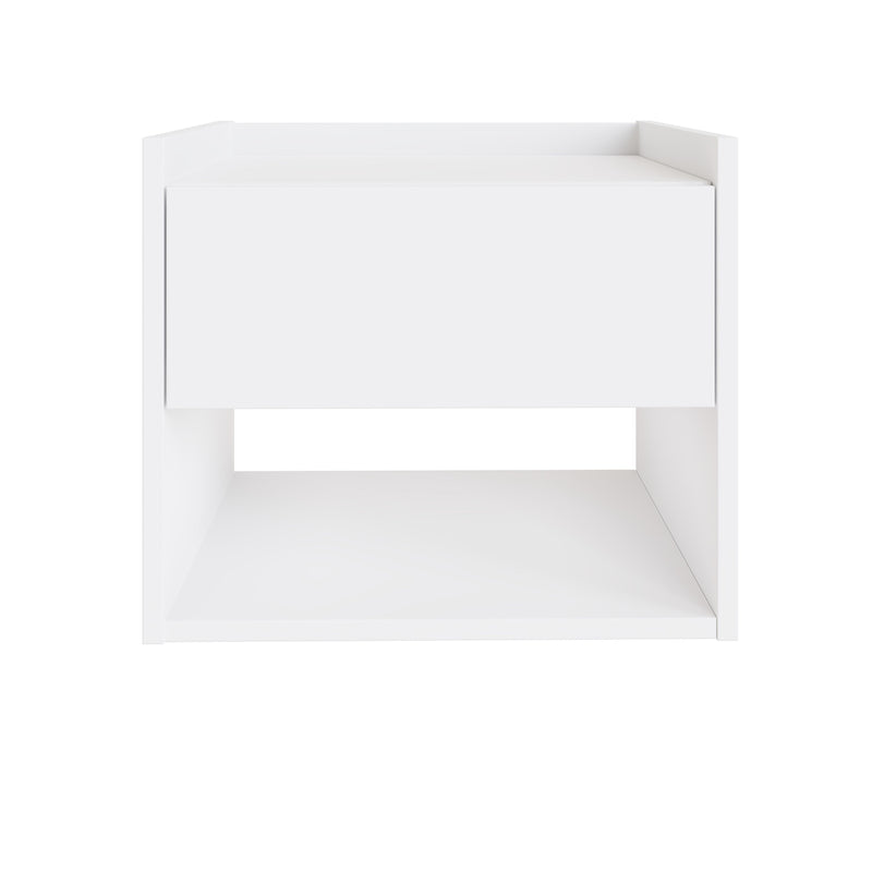 Harmony Wall Mounted Pair Of Bedside Tables White - GFW