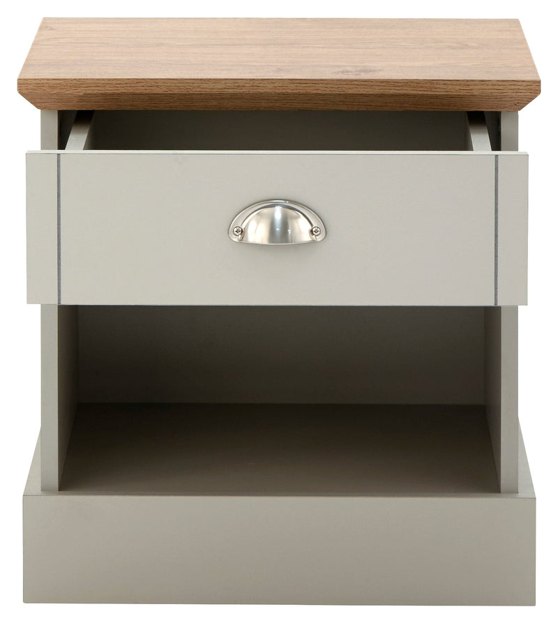 Kendal 1 Drawer Bedside Grey