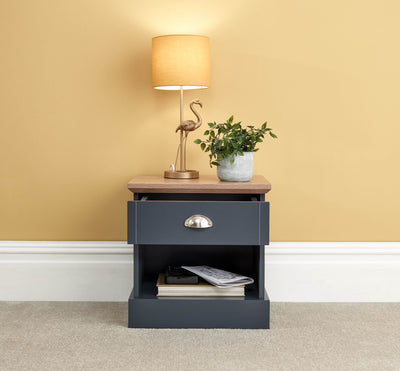 Kendal 1 Drawer Bedside Slate Blue