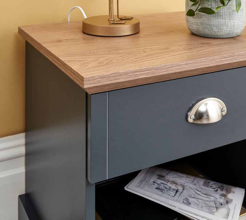 Kendal 1 Drawer Bedside Slate Blue