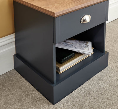 Kendal 1 Drawer Bedside Slate Blue