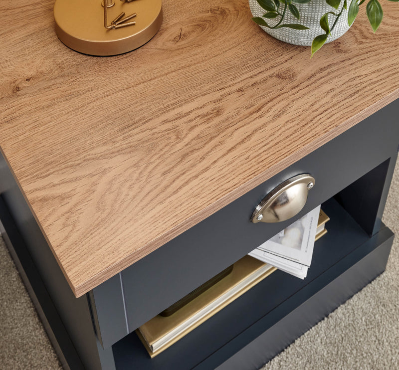 Kendal 1 Drawer Bedside Slate Blue