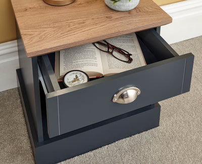 Kendal 1 Drawer Bedside Slate Blue