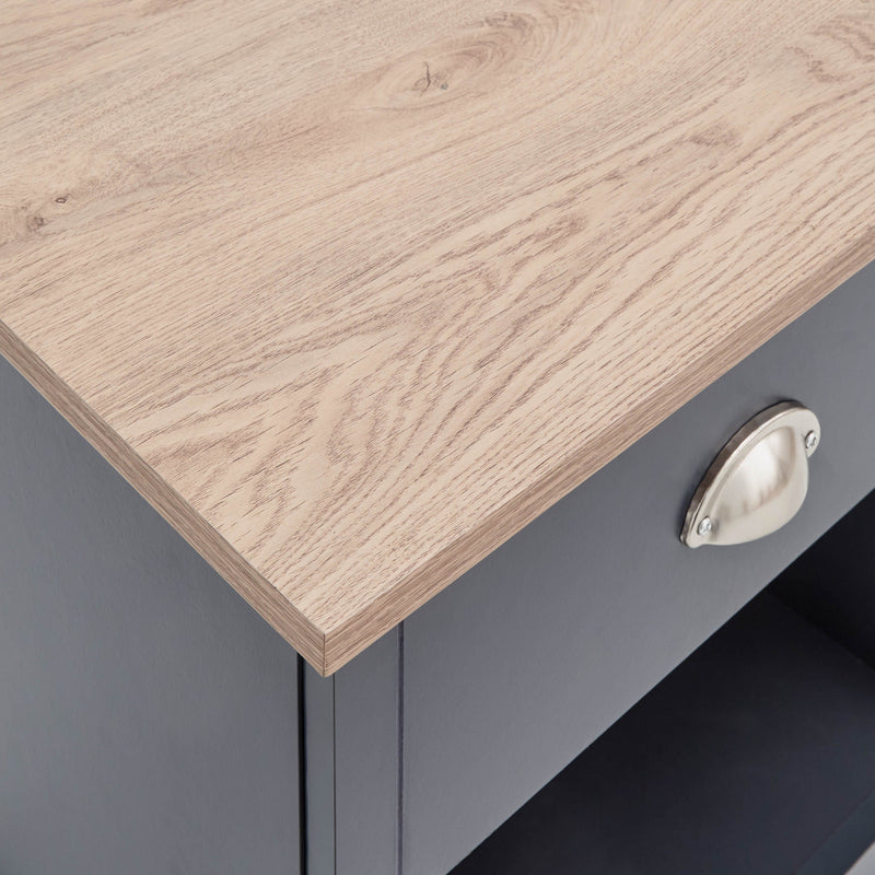 Kendal 1 Drawer Bedside Slate Blue