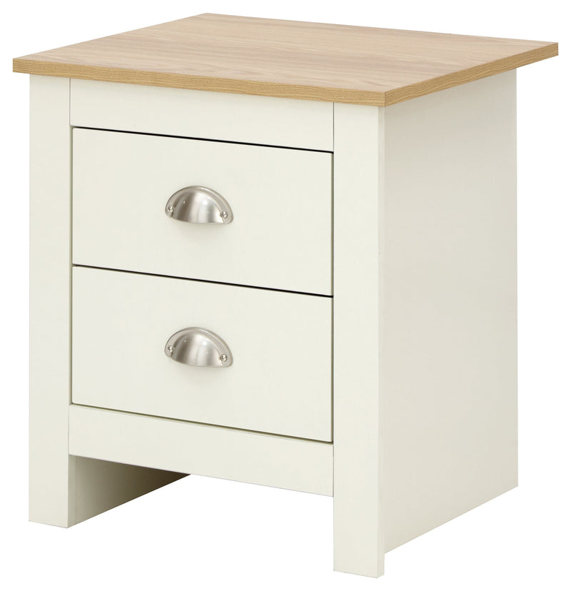 Lancaster 2 Drawer Bedside Cream