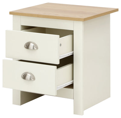 Lancaster 2 Drawer Bedside Cream