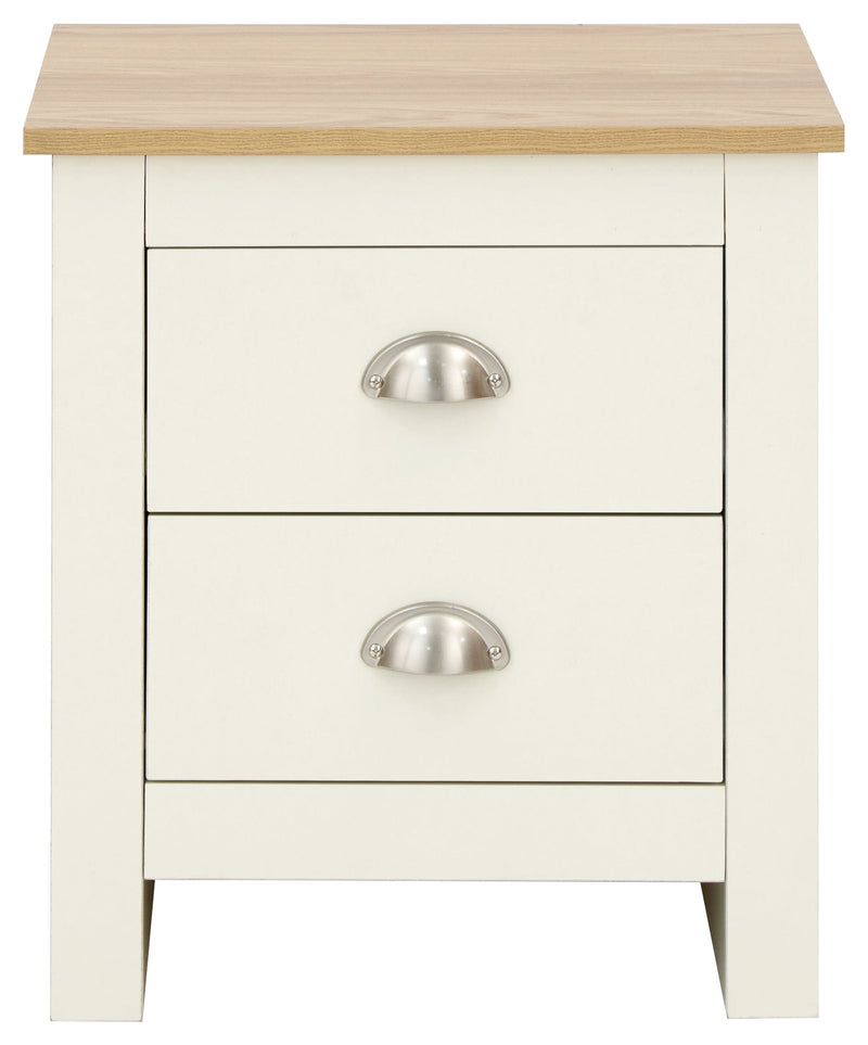 Lancaster 2 Drawer Bedside Cream