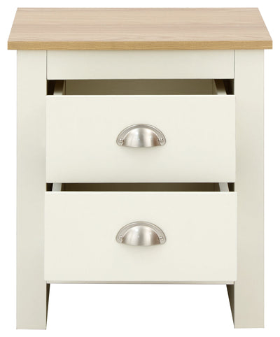 Lancaster 2 Drawer Bedside Cream