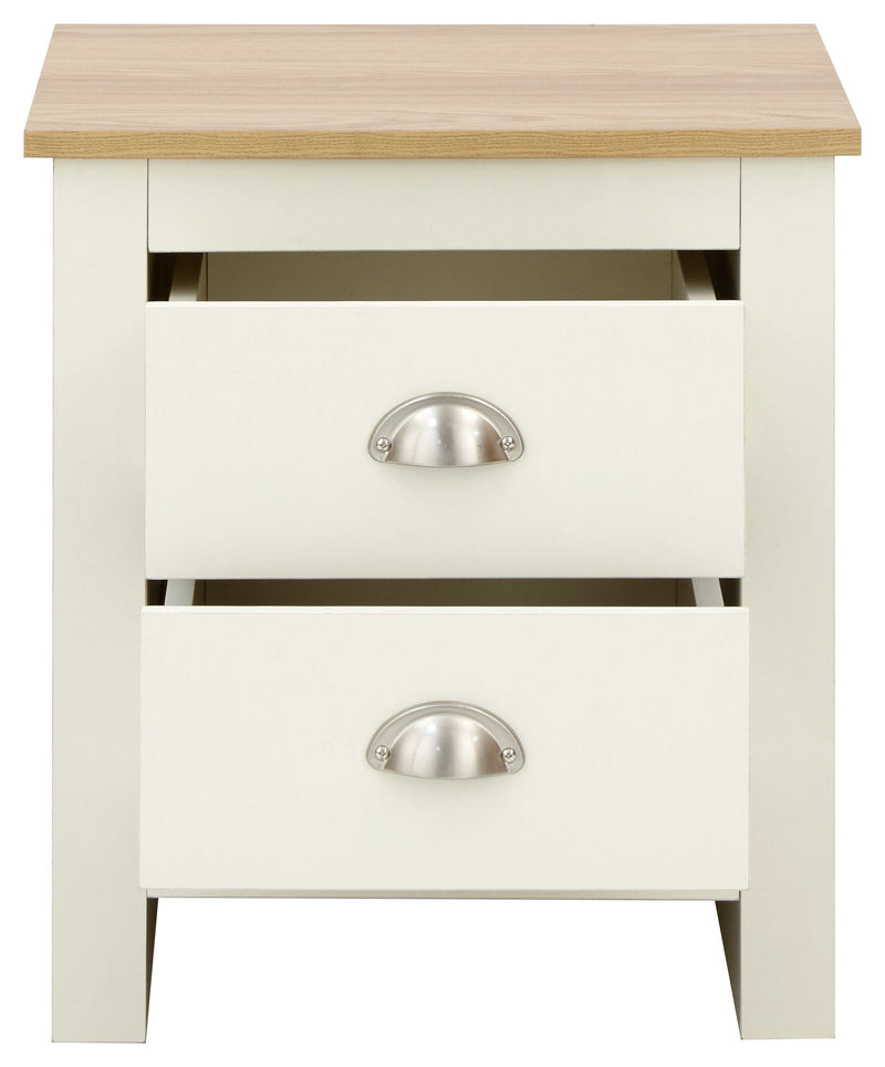 Lancaster 2 Drawer Bedside Cream