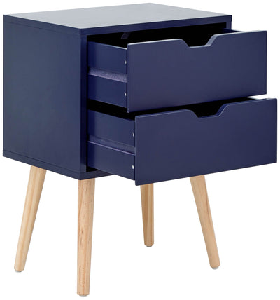 Nyborg Pair Of 2 Drawer Bedsides Nightshadow Blue