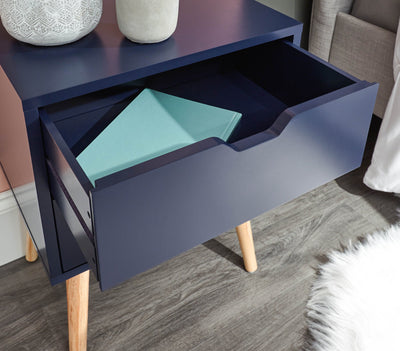 Nyborg Pair Of 2 Drawer Bedsides Nightshadow Blue