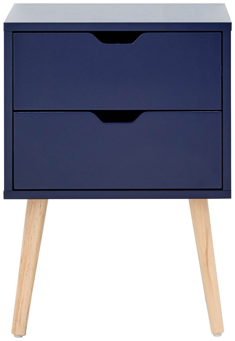 Nyborg Pair Of 2 Drawer Bedsides Nightshadow Blue