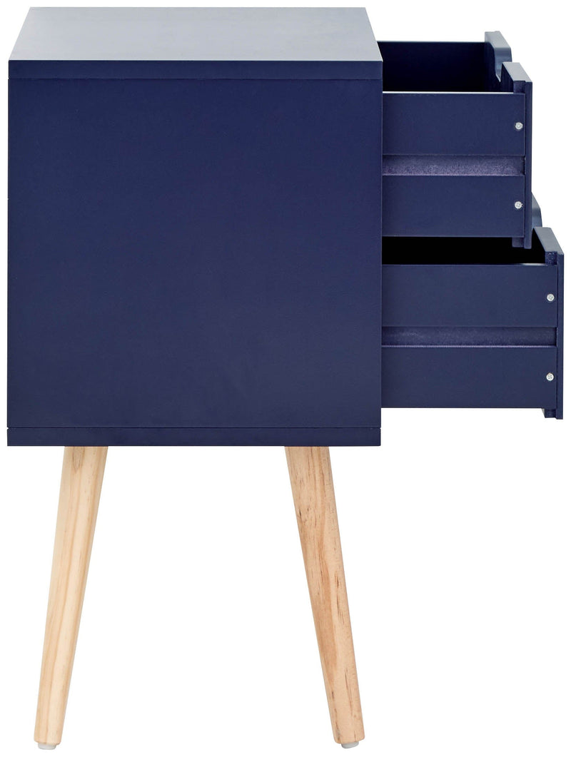 Nyborg Pair Of 2 Drawer Bedsides Nightshadow Blue