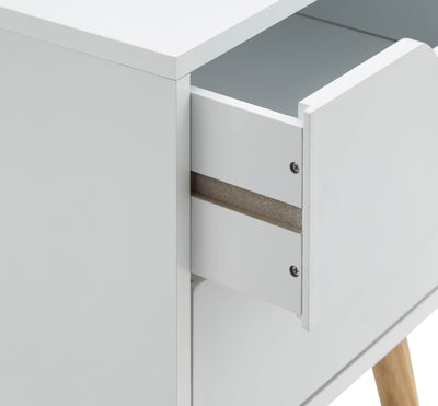 Nyborg Single 2 Drawer Bedside White