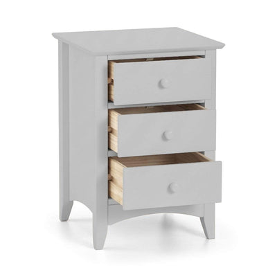 Cameo 3 Drawer Bedside - Dove Grey