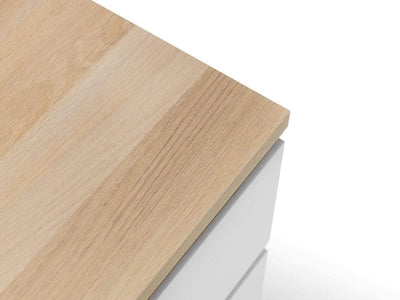 Jupiter  2 Drawer Bedside White & Oak