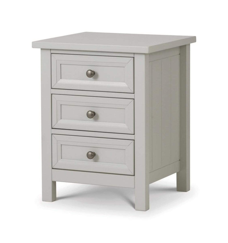 Maine 3 Drawer Bedside- Dove Grey