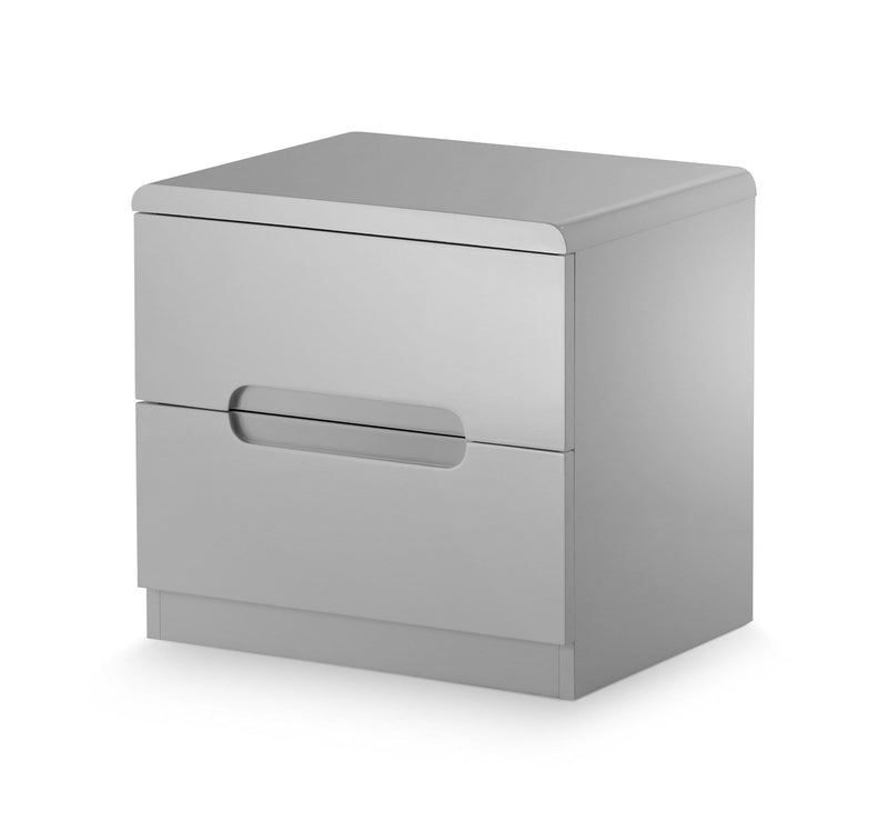 Manhattan 2 Drawer Bedside - Grey