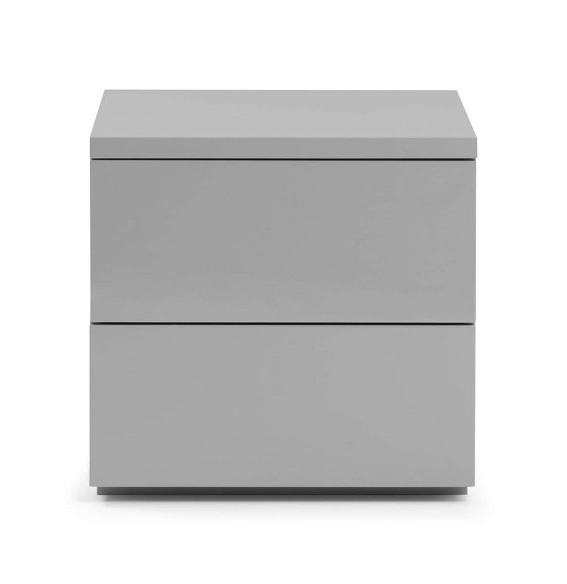 Monaco 2 Drw Bedside - Grey Gloss