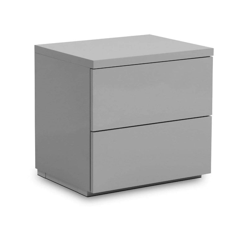 Monaco 2 Drw Bedside - Grey Gloss