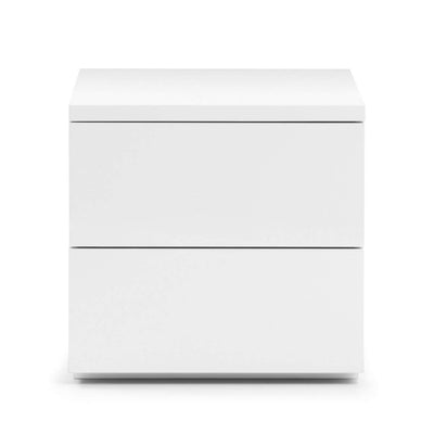 Monaco 2 Drw Bedside - White Gloss