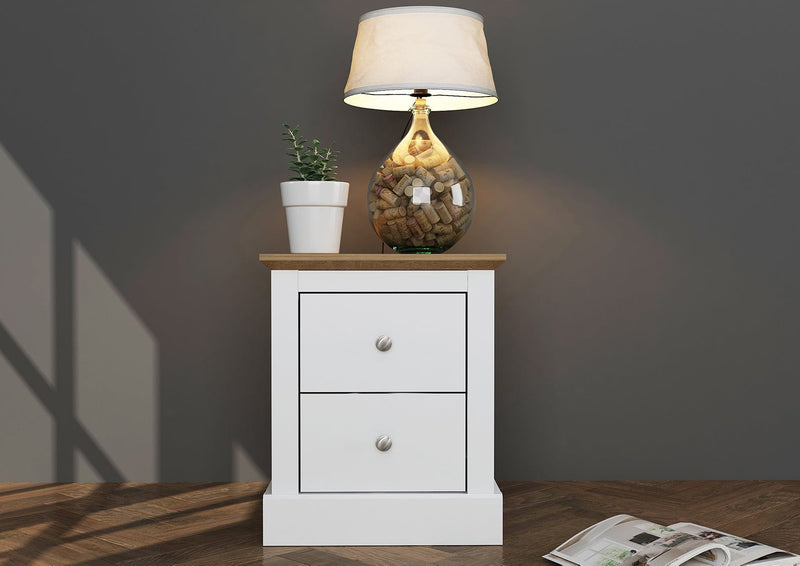 Devon Bedside Cabinet White