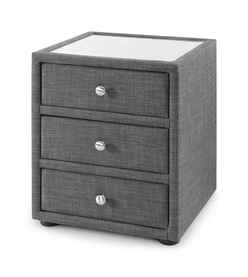 Sorrento 3 Drawer Bedside Slate Linen