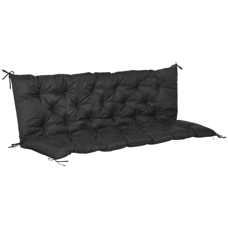 3 Seater Bench Cushion- Black