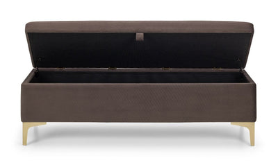 Deco Blanket Box - Truffle/Gold