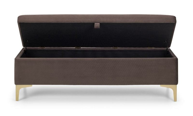 Deco Blanket Box - Truffle/Gold