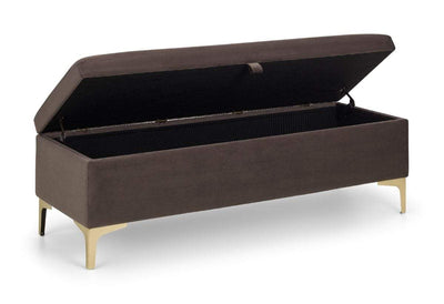 Deco Blanket Box - Truffle/Gold