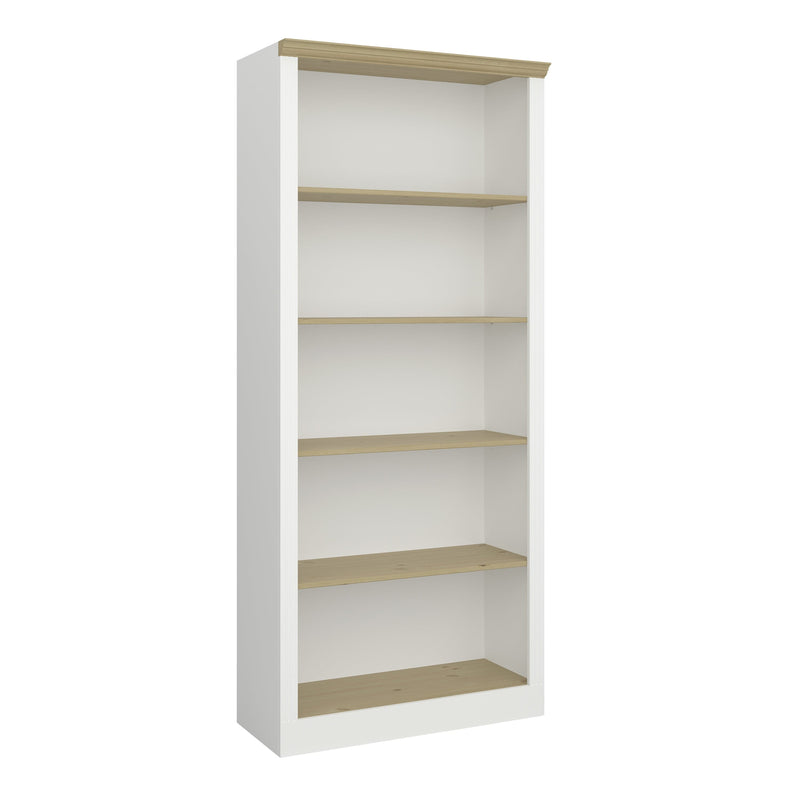 Nola 4 Shelf Bookcase White & Pine