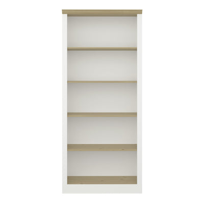 Nola 4 Shelf Bookcase White & Pine