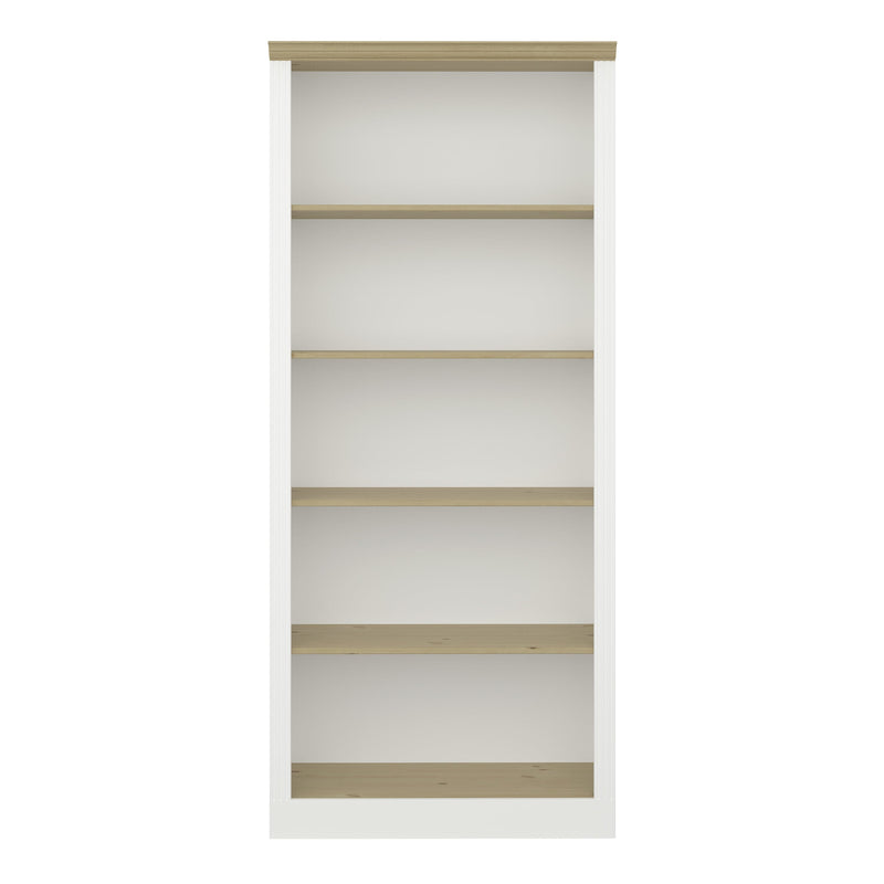 Nola 4 Shelf Bookcase White & Pine