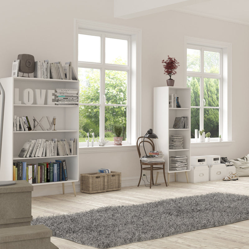 Softline Wide Bookcase Off White