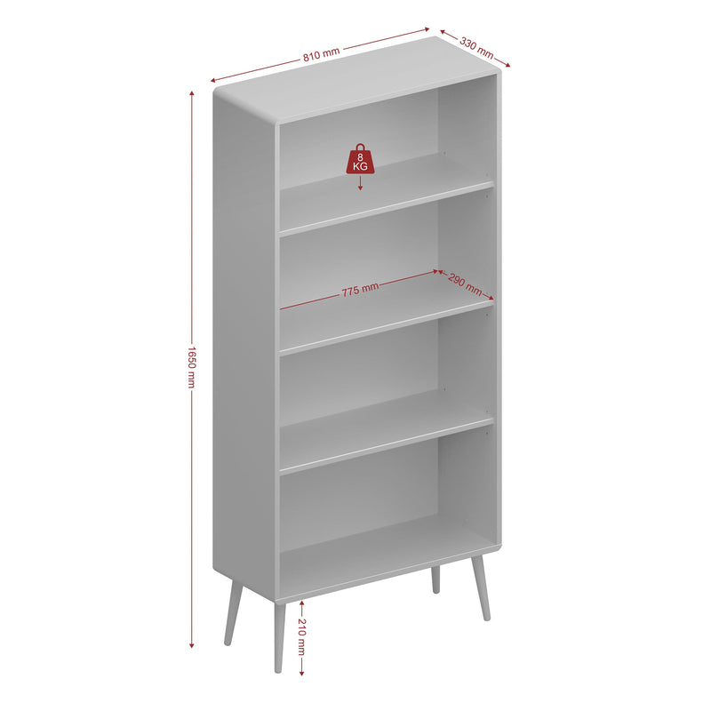 Softline Wide Bookcase Off White