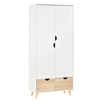 2-Door Clothes Wardrobe  White