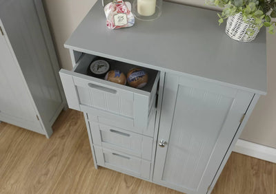 Colonial Multi Bathroom Storage Cabinet - Grey or White