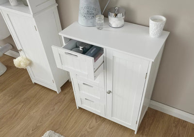 Colonial Multi Bathroom Storage Cabinet - Grey or White