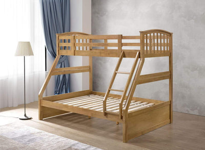 Archie Triple Bunk Bed Includes 2 X Drawers- Oak